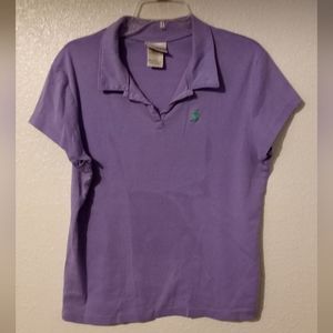 Walt Disney World purple quarter button mickey embroidered tee size XXL